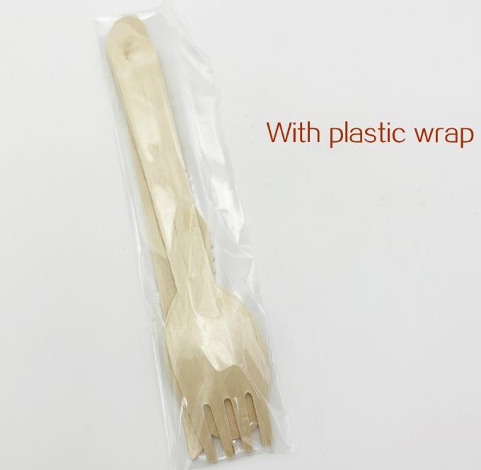 140mm 160mm Birch Disposable Spoon Fork Knife Set Cottoli in legno per la stampa su misura 3