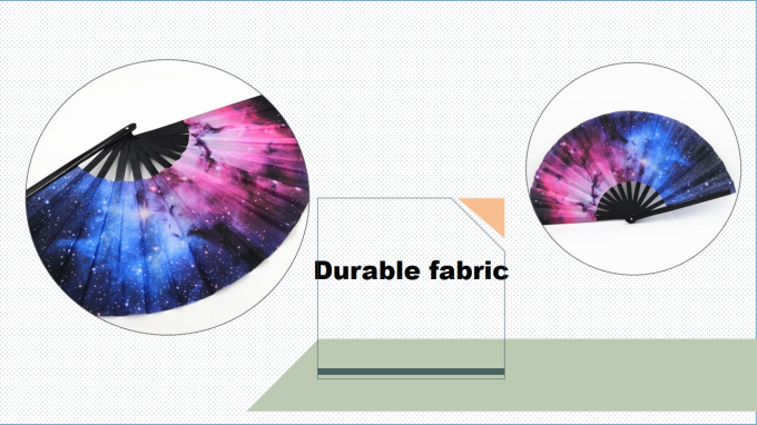 Ventaglio pieghevole a scatto con logo personalizzato da 13 pollici, grande ventaglio pieghevole in bambù, ventaglio a scatto sublimabile vuoto per matrimoni e balli 6