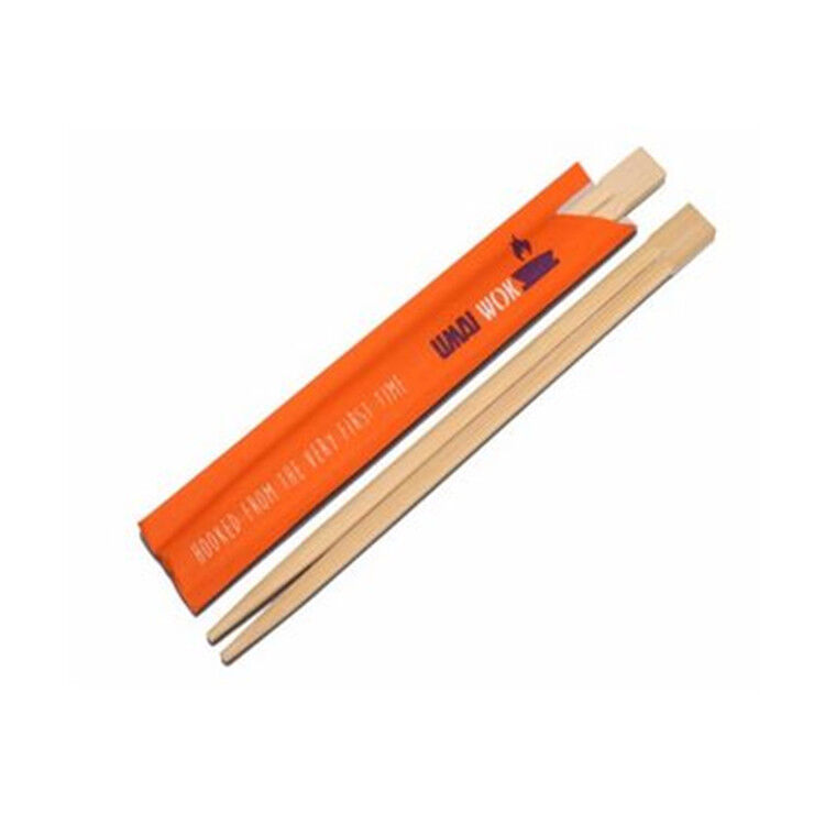 Custom Logo Printed Eco-Friendly Disposable Bamboo Chopsticks with 100pairs/polybag Packaging